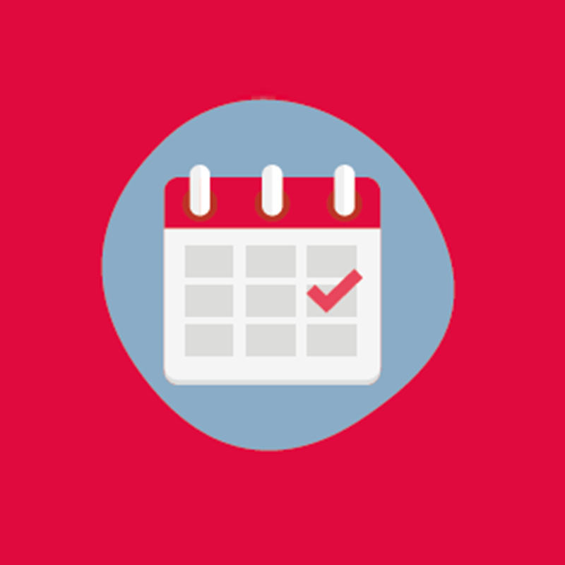 Ein Icon mit einem Kalender zum Dekadenplan und Wochenplan