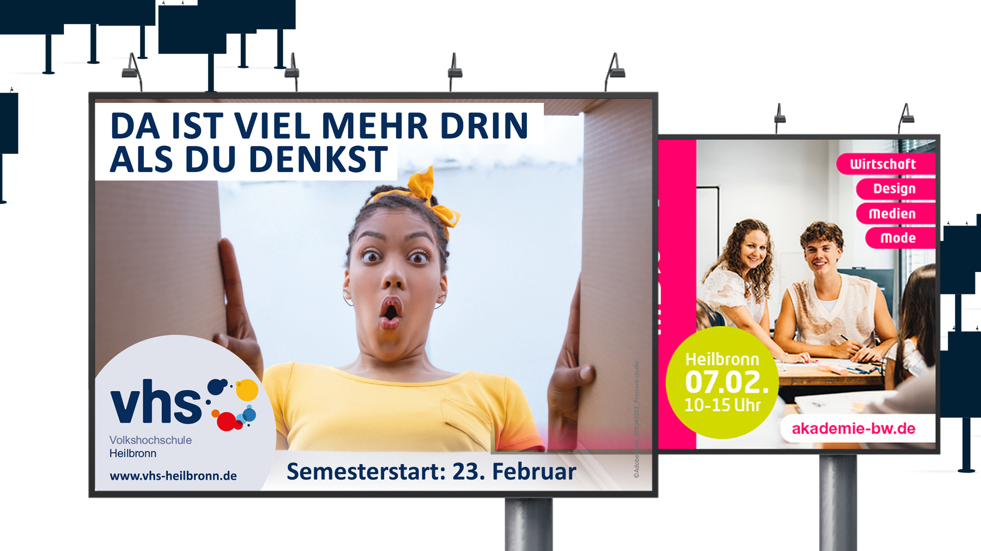 Zwei Plakatkampagnenbeispiele